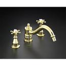 3-Hole 6-Prong Deck Mount Roman Tub Faucet Trim with Double Cross Handle in Polished Chrome
