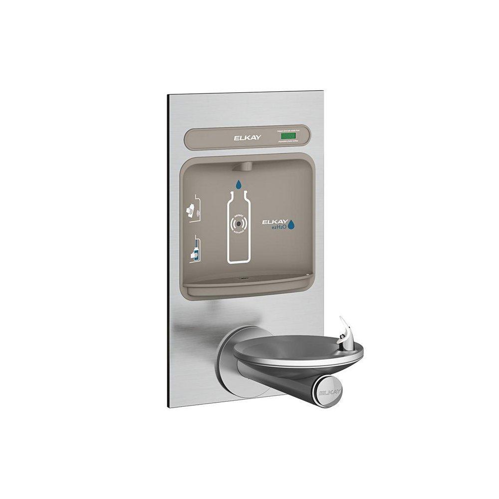 Elkay Stainless Steel Non-Filtered Non-Refrigerated Bottle Filling Station with Integral Fountain 