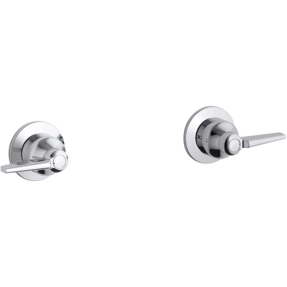 KOHLER Polished Chrome Wall Mount Valve Trim with Lever Handle 