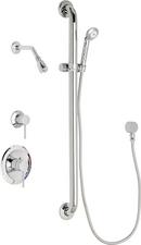 Two Handle Multi Function Shower System in Polished Chrome
