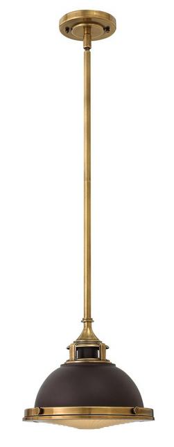 5-1/4 in. 100W 1-Light Medium E-26 Incandescent Pendant in Buckeye Bronze
