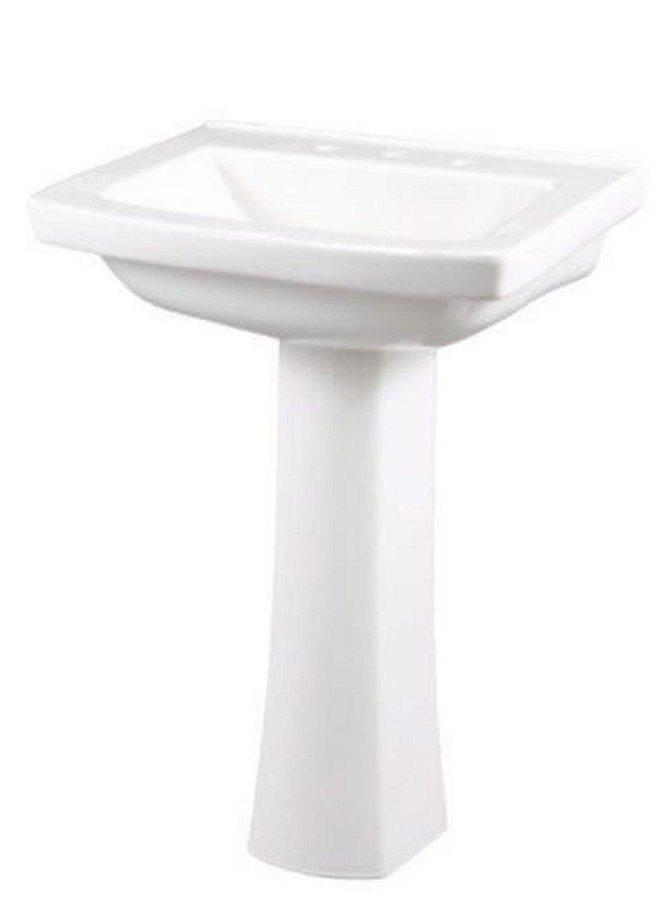 Gerber Plumbing White Pedestal Sink Base Bathroom Sink 