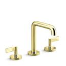 1.2 gpm Lavatory Faucet with Double Lever Handle in Unlacquered Brass