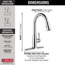 Delta Faucet Chrome Single Handle Pull Down Kitchen Faucet 