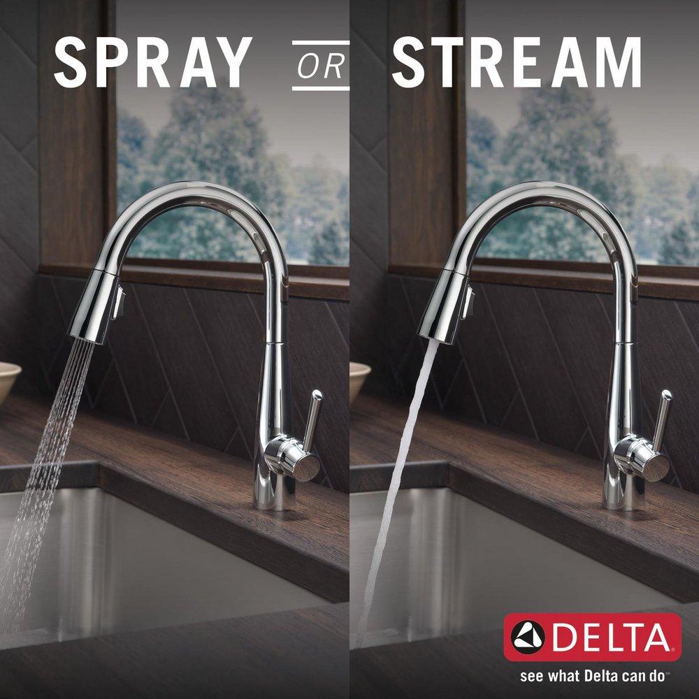 Delta Faucet Chrome Single Handle Pull Down Kitchen Faucet 