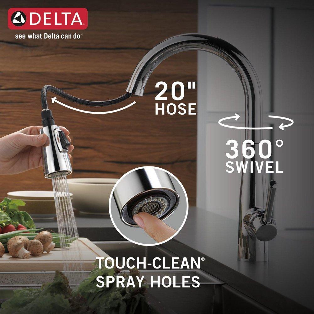 Delta Faucet Chrome Single Handle Pull Down Kitchen Faucet 