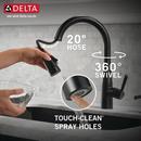 Delta Faucet Matte Black Single Handle Pull Down Kitchen Faucet 