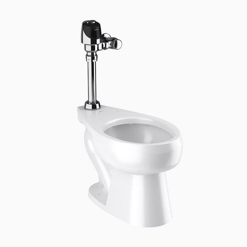 Sloan Valve White 1.1 gpf Elongated Floor Mount One Piece Toilet 