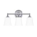 18 in. Wide 3 Light Vanity Fixture in Polished Chrome (100W)