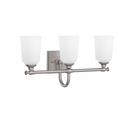 Signature Hardware Brushed Nickel 10-1/2 x 21 in. 100W 3-Light Medium E-26 Vanity Fixture 
