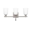 Signature Hardware Brushed Nickel 10-1/2 x 21 in. 100W 3-Light Medium E-26 Vanity Fixture 