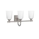 Signature Hardware Brushed Nickel 10-1/2 x 21 in. 100W 3-Light Medium E-26 Vanity Fixture 