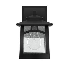 60W 9-1/8 in. 1-Light Medium E-26 Wall Sconce in Black