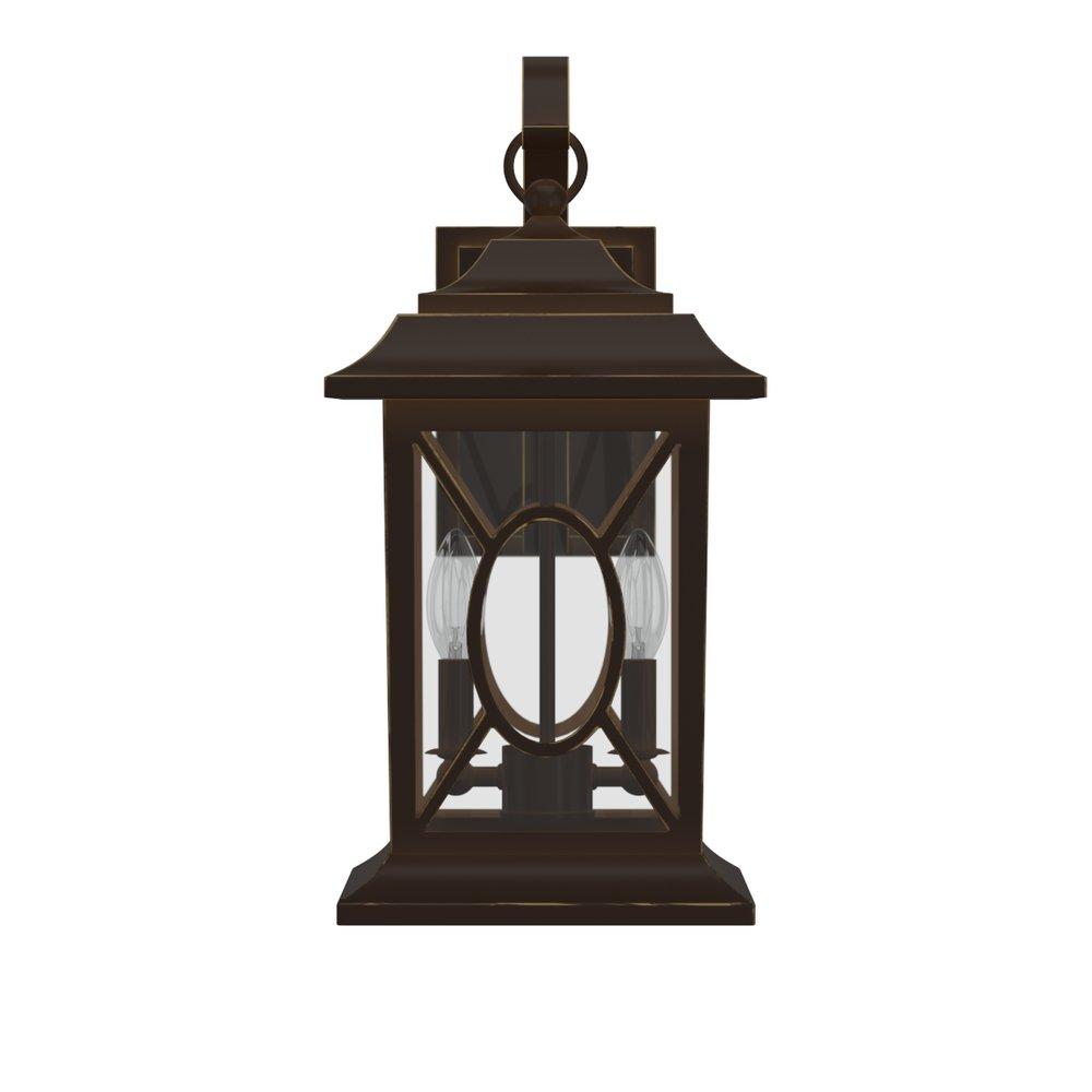 Signature Hardware Dark Bronze 60W 16-1/4 in. 2-Light Candelabra E-12 Wall Sconce 