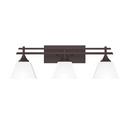 Signature Hardware Oil Rubbed Bronze 8-3/4 x 27-7/16 in. 100W 3-Light Medium E-26 Vanity Fixture 