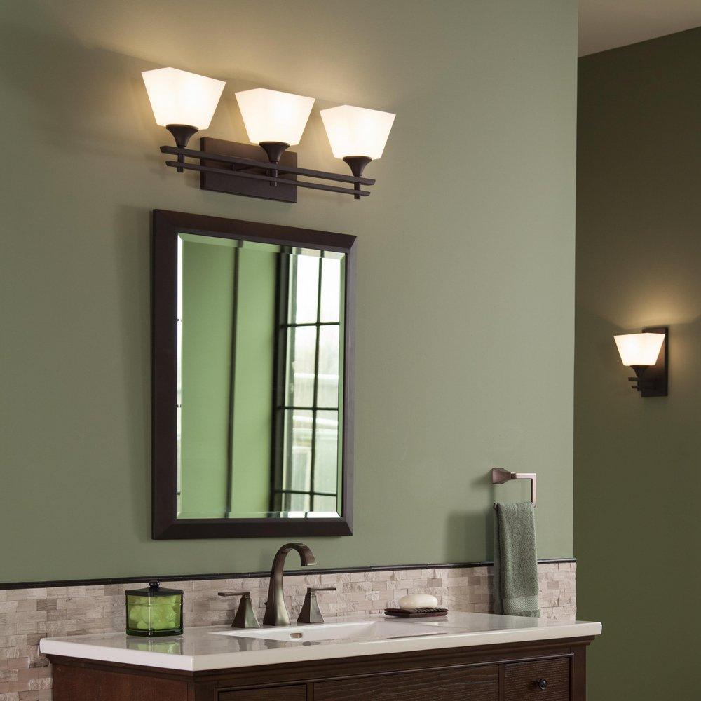 Signature Hardware Oil Rubbed Bronze 8-3/4 x 27-7/16 in. 100W 3-Light Medium E-26 Vanity Fixture 
