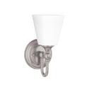 Signature Hardware Brushed Nickel 100W 1-Light Medium Vanity Fixture 