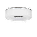 5-1/8 x 13-3/4 in. 15W 1-Light Flush Mount Ceiling Fixture in Brushed Nickel