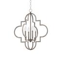 Signature Hardware Gilded Silver 60W 4-Light Candelabra E-12 Pendant 