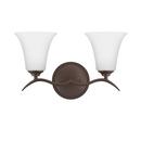 9-3/8 x 16 in. 100W 2-Light Medium E-26 Vanity Fixture in Oil Rubbed Bronze