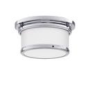 5-3/8 x 9-1/2 in. 100W 1-Light Medium E-26 Flush Mount Ceiling Fixture in Polished Chrome