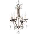 Signature Hardware Gilded Silver 60W 24 in. 4-Light Candelabra E-12 Chandlier 