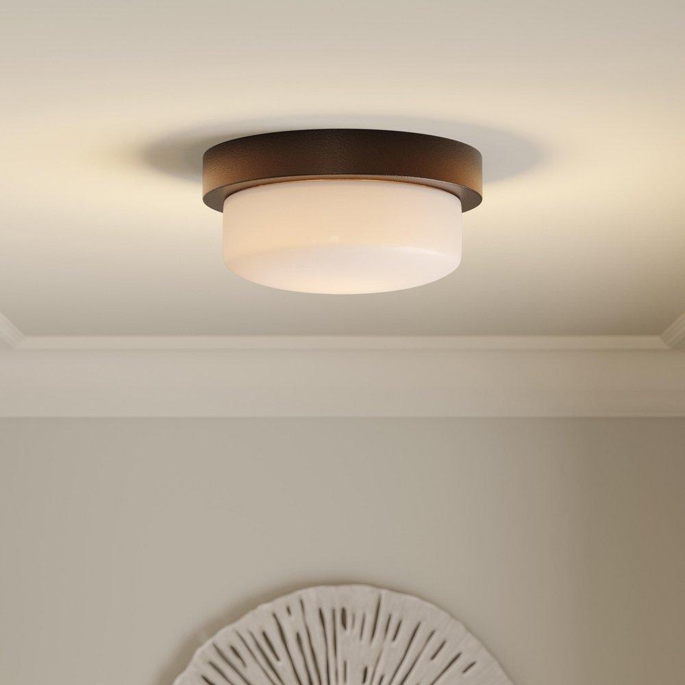 Signature Hardware Oil Rubbed Bronze 5-3/8 x 11 in. 100W 1-Light Medium E-26 Flush Mount Ceiling Fixture 