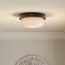 Signature Hardware Oil Rubbed Bronze 5-3/8 x 11 in. 100W 1-Light Medium E-26 Flush Mount Ceiling Fixture 