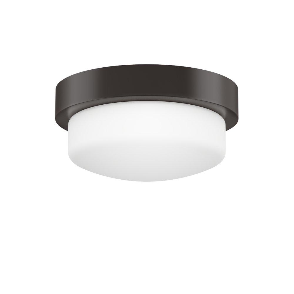 Signature Hardware Oil Rubbed Bronze 5-3/8 x 11 in. 100W 1-Light Medium E-26 Flush Mount Ceiling Fixture 