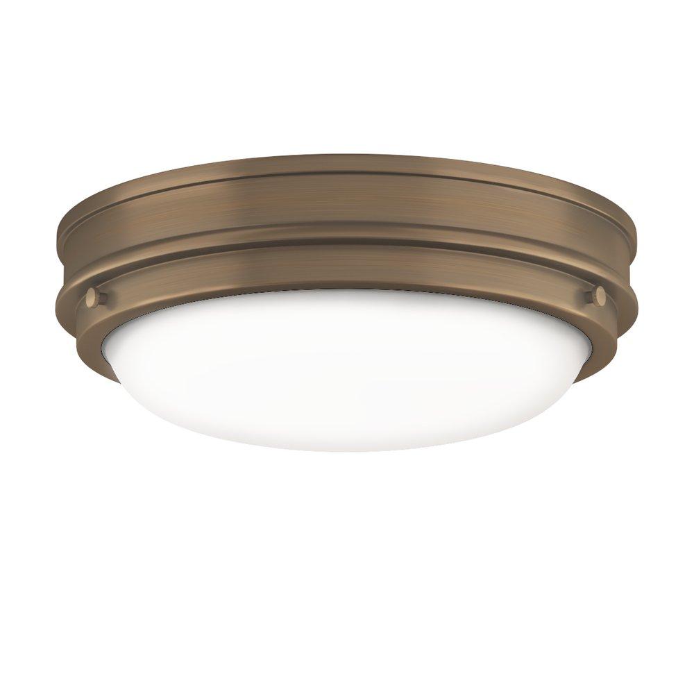 Signature Hardware Plated Oxidized Bronze 5-3/8 x 15 in. 60W 3-Light Medium E-26 Flush Mount Ceiling Fixture 
