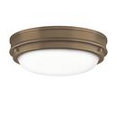 Signature Hardware Plated Oxidized Bronze 5-3/8 x 15 in. 60W 3-Light Medium E-26 Flush Mount Ceiling Fixture 