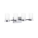 Signature Hardware Polished Chrome 7-7/8 x 25-1/2 in. 100W 4-Light Medium E-26 Vanity Fixture 