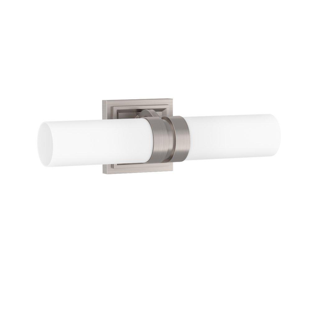 Signature Hardware Brushed Nickel 5 x 16-5/8 in. 60W 2-Light Medium E-26 Vanity Fixture 