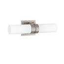 Signature Hardware Brushed Nickel 5 x 16-5/8 in. 60W 2-Light Medium E-26 Vanity Fixture 