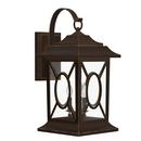 Signature Hardware Dark Bronze 60W 20-3/8 in. 3-Light Candelabra E-12 Wall Sconce 