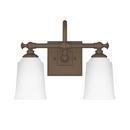 Signature Hardware Plated Oxidized Bronze 10-1/2 x 13-1/4 in. 100W 2-Light Medium E-26 Vanity Fixture 