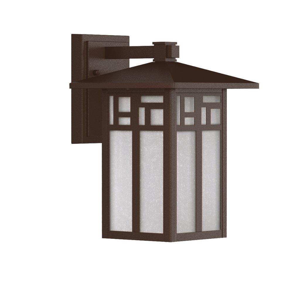 Signature Hardware Chocolate Bronze 100W 12-3/16 in. 1-Light Medium E-26 Wall Sconce 