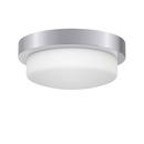 5-3/8 x 13-1/4 in. 75W 2-Light Medium E-26 Flush Mount Ceiling Fixture in Polished Chrome