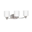 Signature Hardware Brushed Nickel 7-3/8 x 23 in. 100W 3-Light Medium E-26 Vanity Fixture 