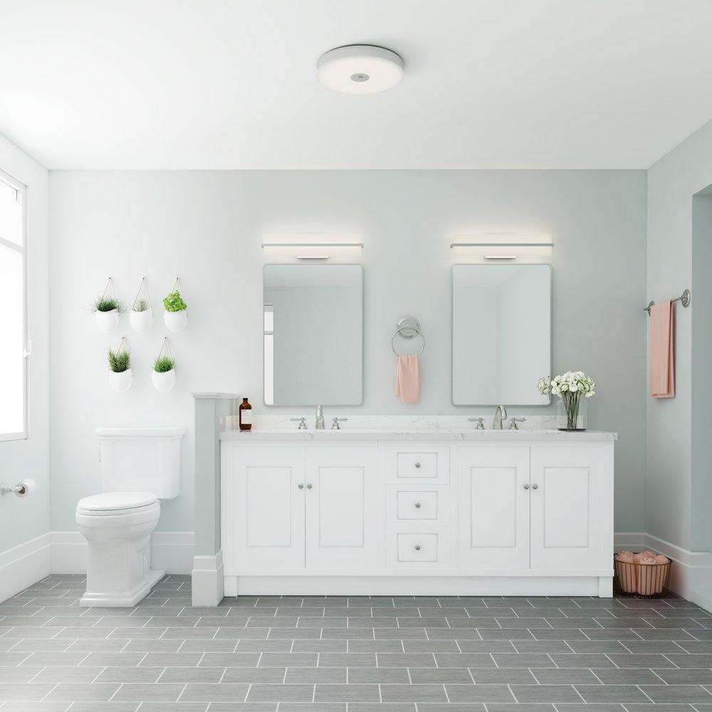 Signature Hardware Brushed Nickel 5-1/8 x 24 in. 20W 1-Light Vanity Fixture 