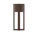 9W 14 in. 1-Light Wall Sconce in Chocolate Bronze
