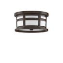 Signature Hardware Speckled Bronze 60W 2-Light Medium E-26 Outdoor Ceiling Fixture 