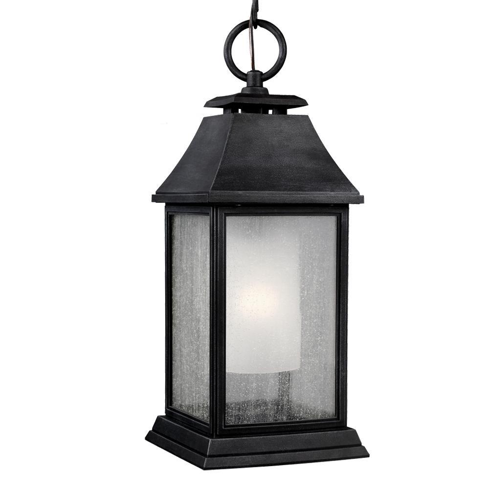 Visual Comfort & Co. Studio Dark Weathered Zinc 1-Light Outdoor Pendant 