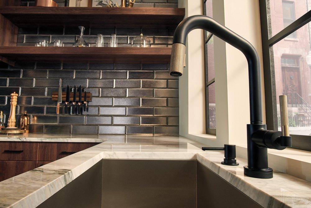 Brizo Matte Black 2-3/4 in. 13 oz. Kitchen Soap Dispenser 