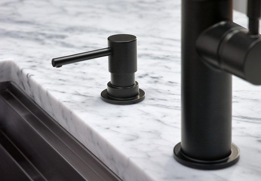 Brizo Matte Black 2-3/4 in. 13 oz. Kitchen Soap Dispenser 