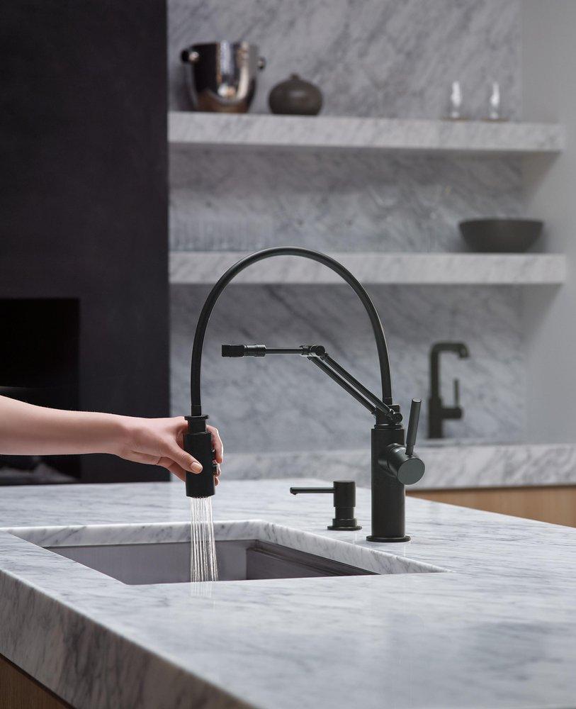 Brizo Matte Black 2-3/4 in. 13 oz. Kitchen Soap Dispenser 