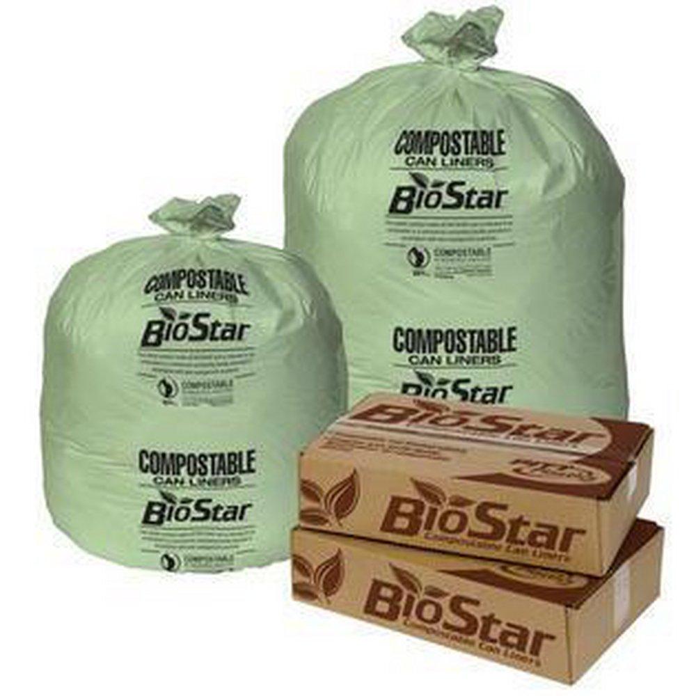 Eco-Strong Green 33 x 39 in. 1 mil Compostable Liner in Green (Case of 100) 