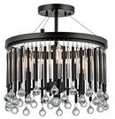 Kichler Lighting Espresso 60W 3-Light Candelabra E-12 Base Incandescent Semi-Flushmount Ceiling Fixture 