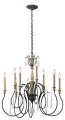 Kichler Lighting Weathered Zinc 32-1/4 in. 9-Light Chandelier 