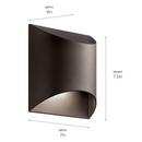Kichler Lighting Textured Architectural Bronze 8W 1-Light LED Outdoor Wall Sconce 